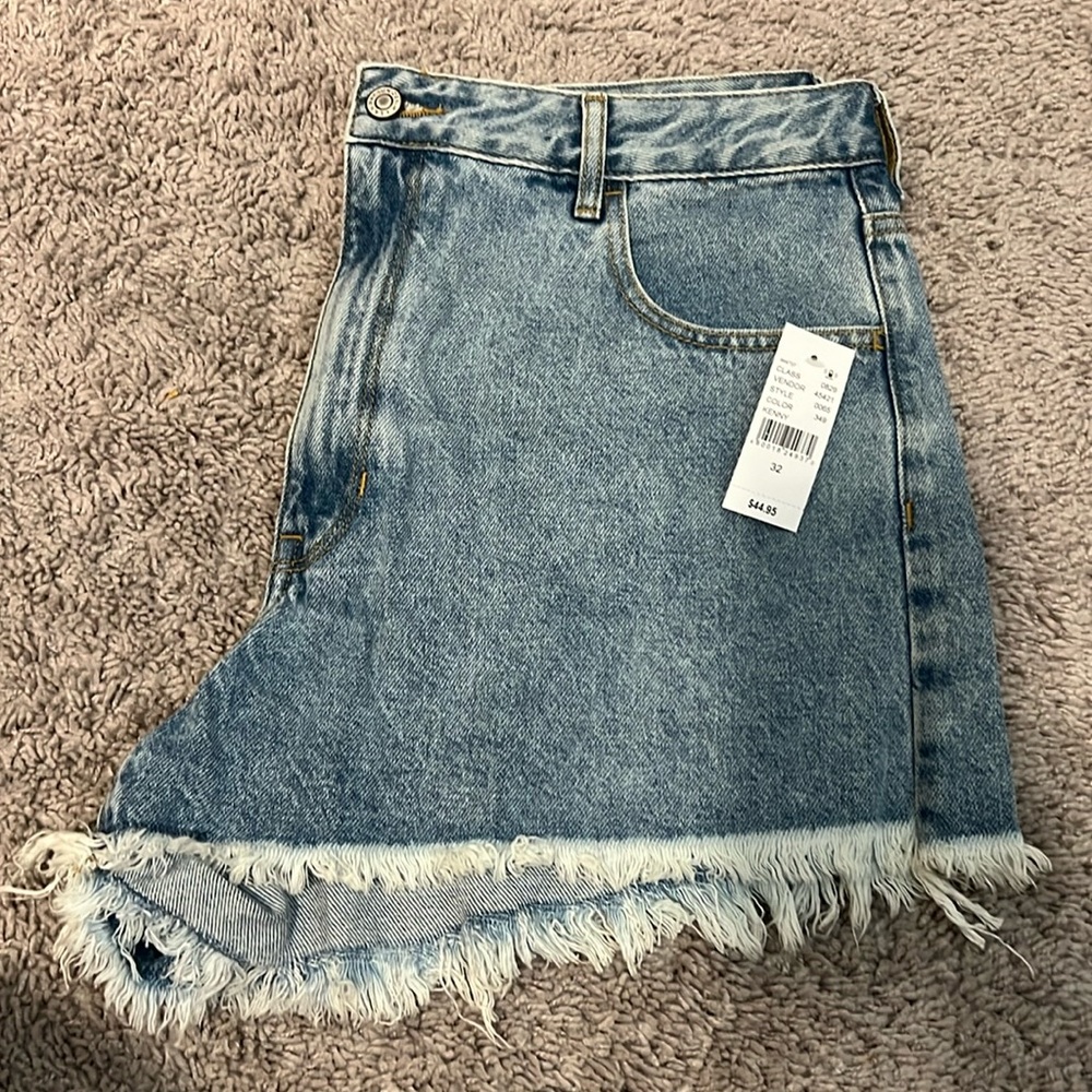 Pacsun Size 32 High Rise Festival Jean Shorts Blue